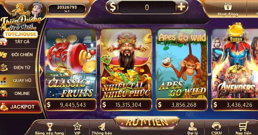 Hình ảnh slot game với cơ hội trúng Jackpot lớn