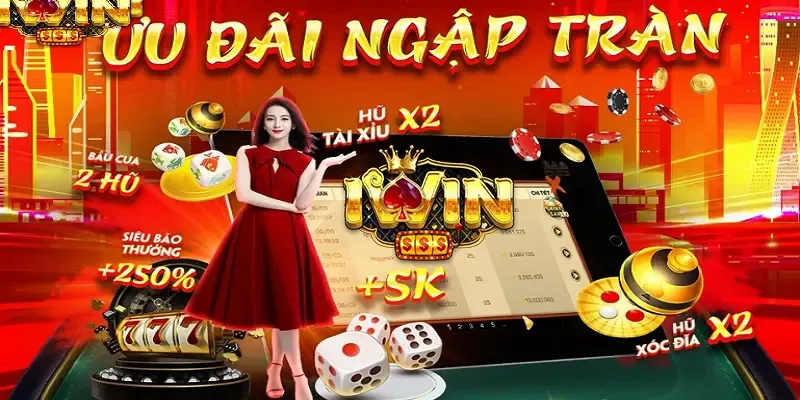 Hình ảnh banner quảng cáo iwin Club và Sun City 888, với ưu đãi đăng ký nhận 188k